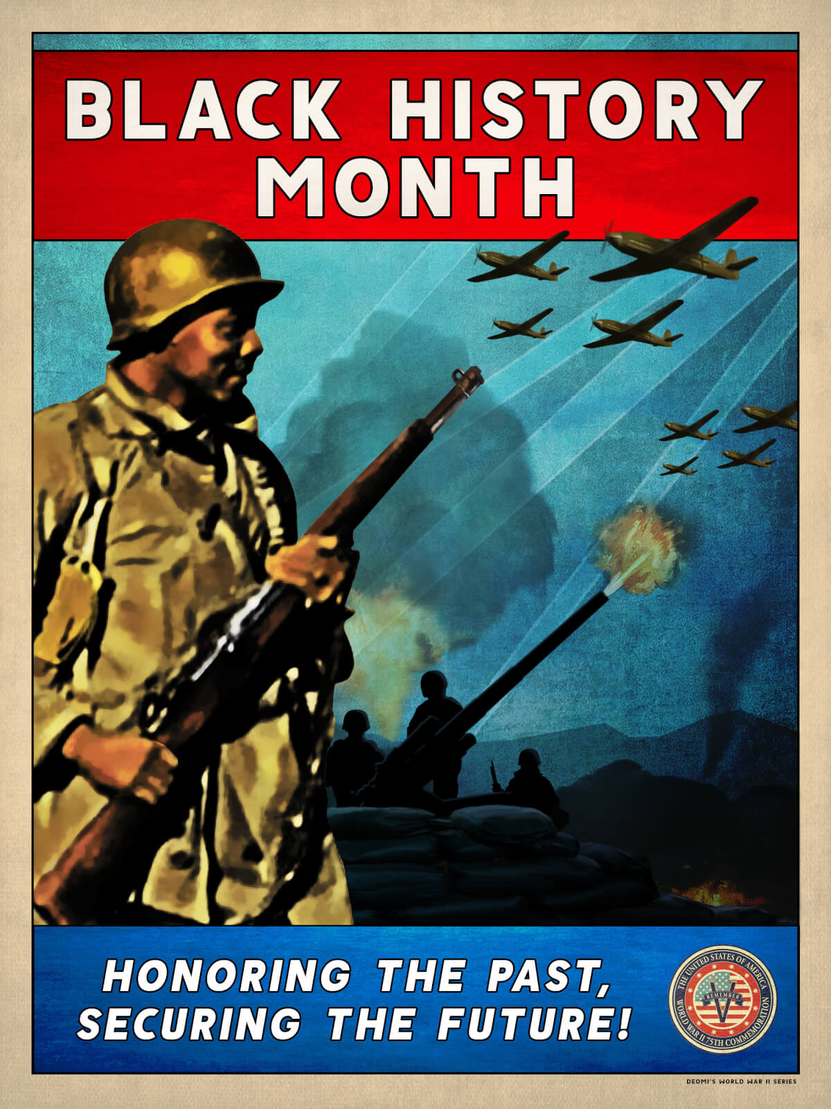Vintage World war 1 British Army Tank Week Poster A3/A2/A1 Print 
