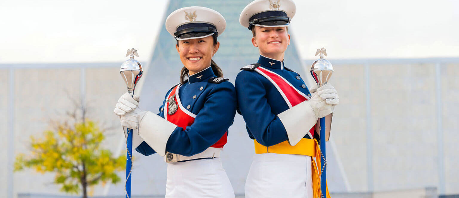 Two of the Drum Majors at the U.S. Air Force Academy.