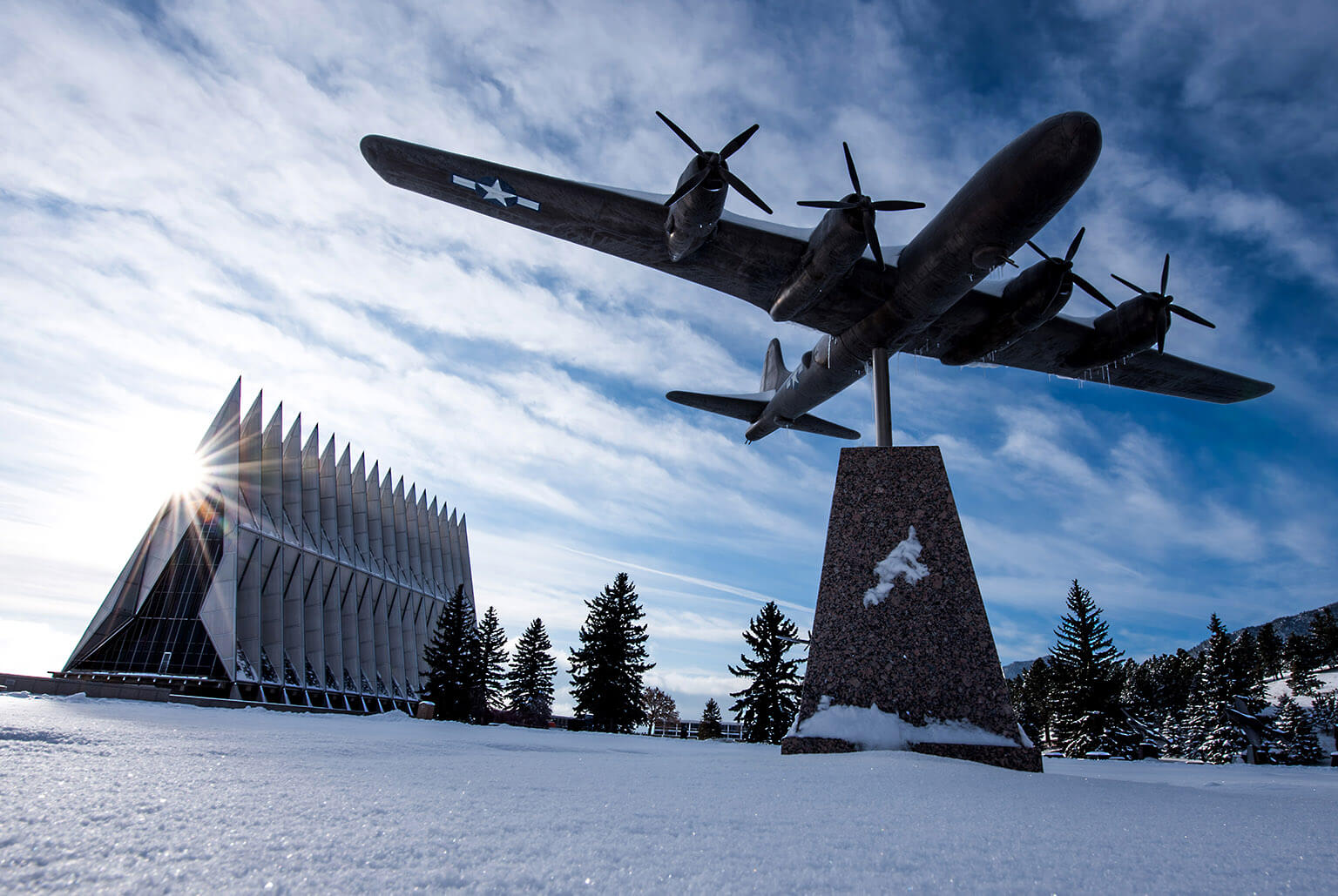 image of Polaris Hall at the U.S. Air Force Academy.