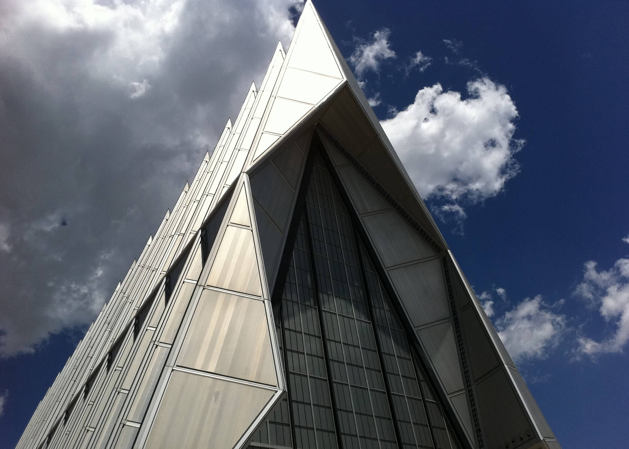 Image of the spires atop the cadet chapel at the U.S. Air Force Academy.