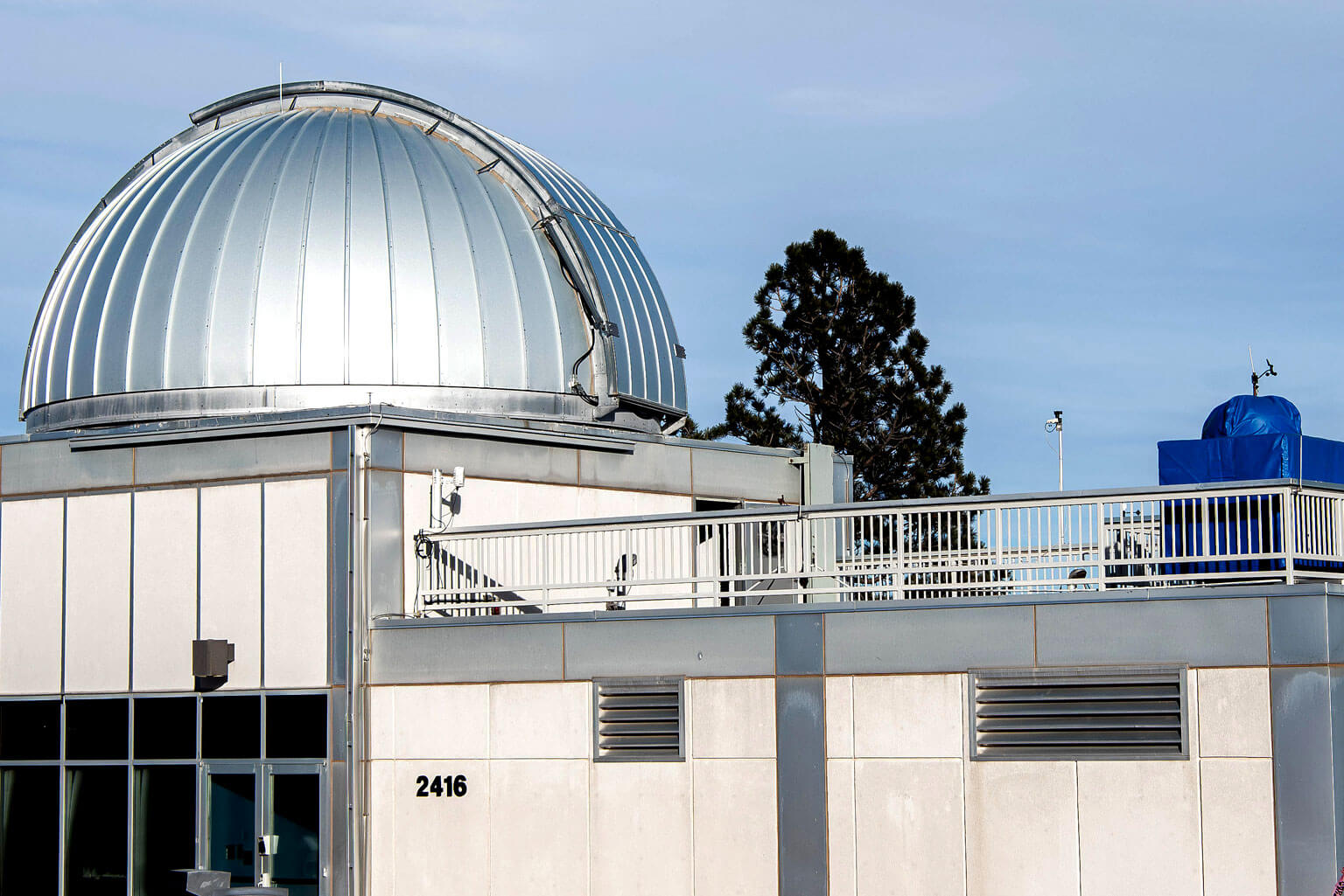 The U.S. Air Force Academy Observatory, pictured here Jan. 19, 2024, is the hub for the Falcon Telescope Network, a worldwide network of 50-cm Ritchey-Chrétien reflectors.