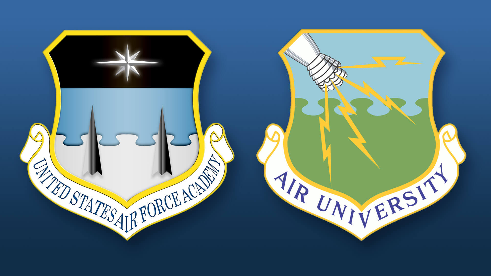 USAFA and AU crests