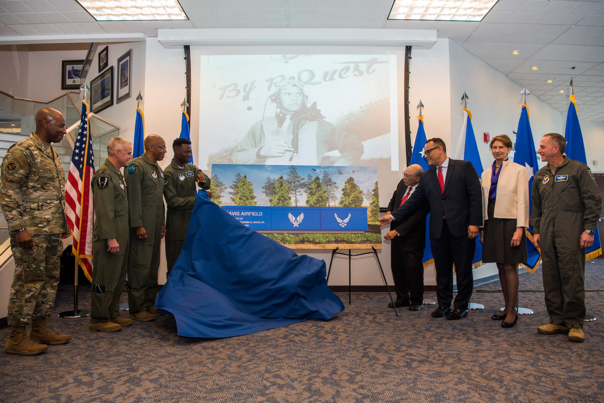 Ceremony naming airfield in honor of Tuskegee Airman Gen. Benjamin O. Davis Jr.