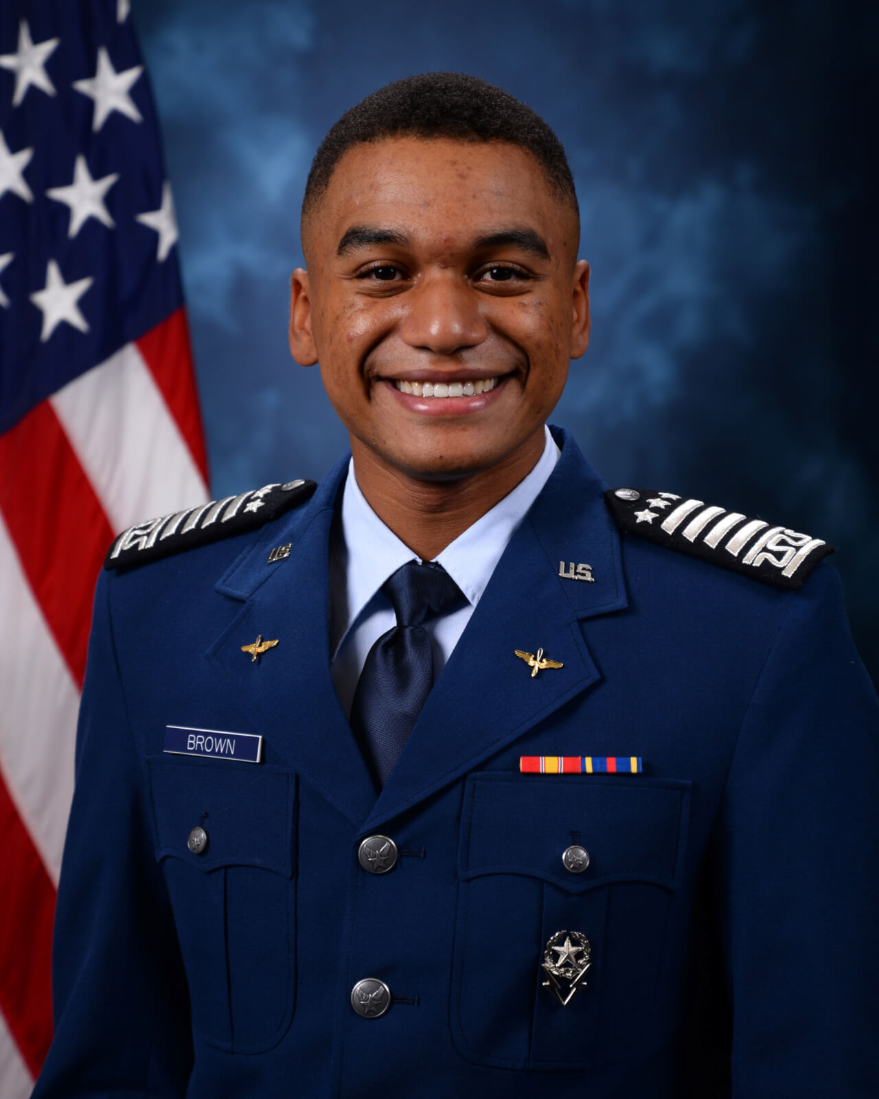 Cadet 1st Class Aryemis Brown, recipient of the Rhodes scholarship