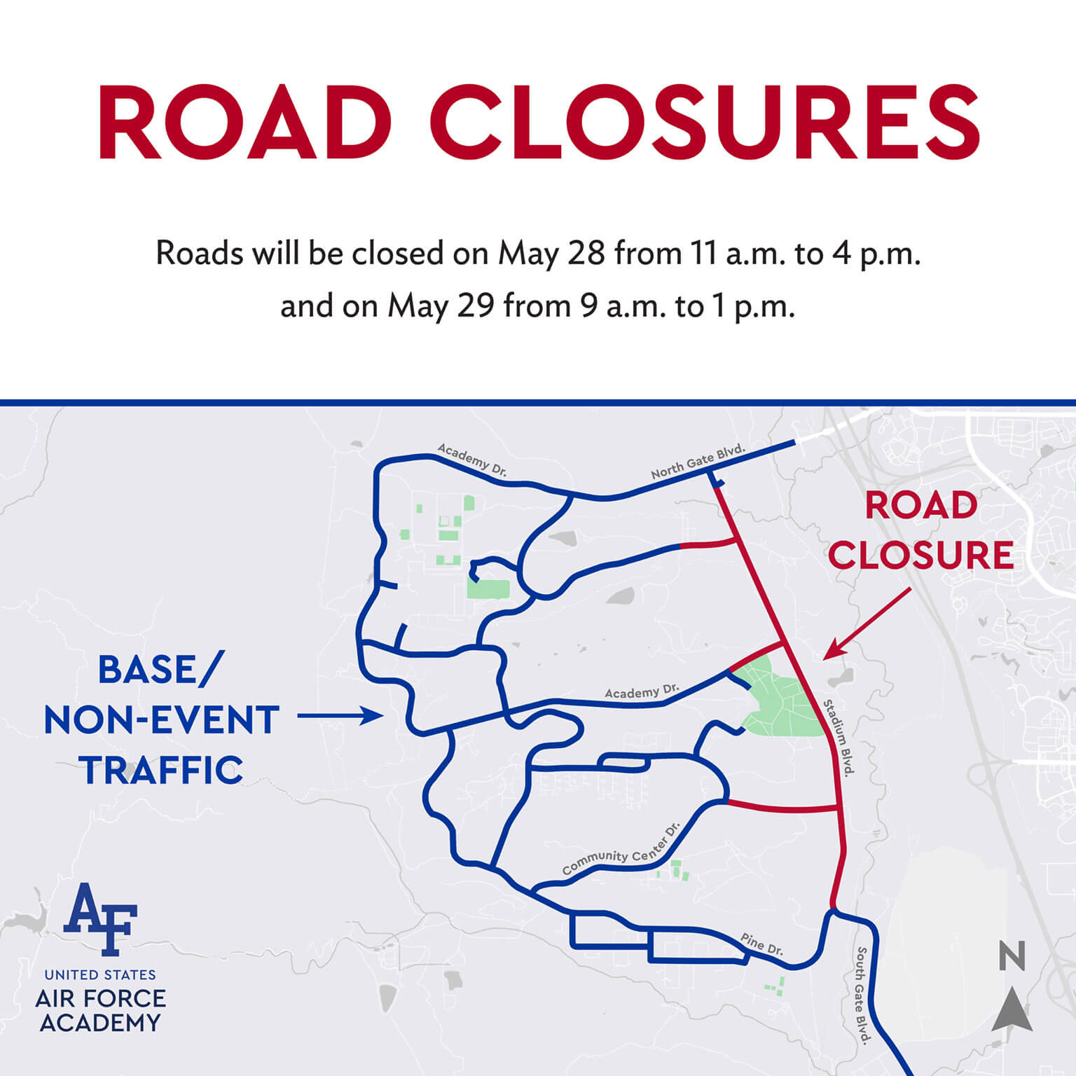 Graduation 2025 - Graduation Day Road Closure.