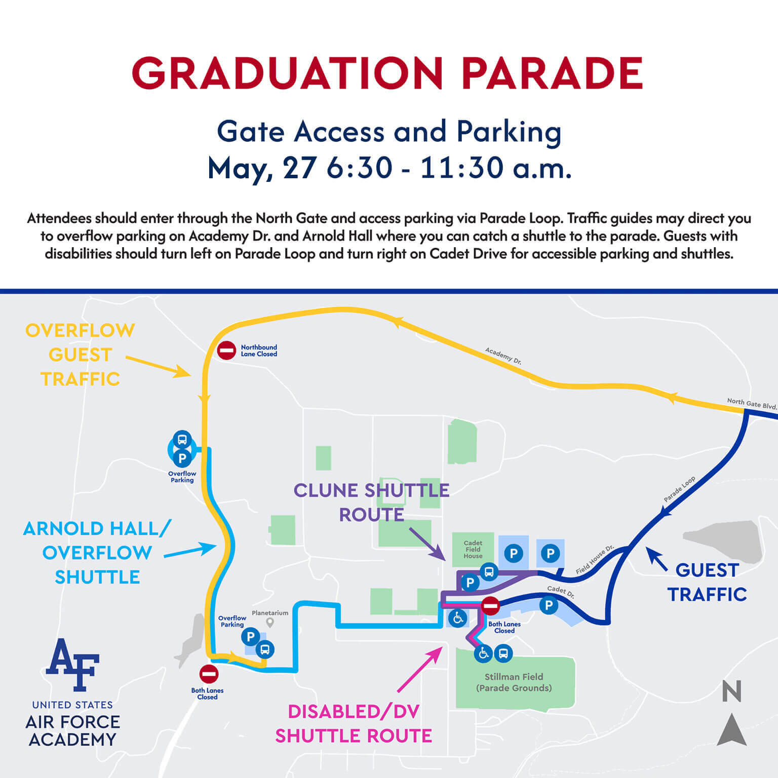 Graduation 2026 - Graduation Parade map.