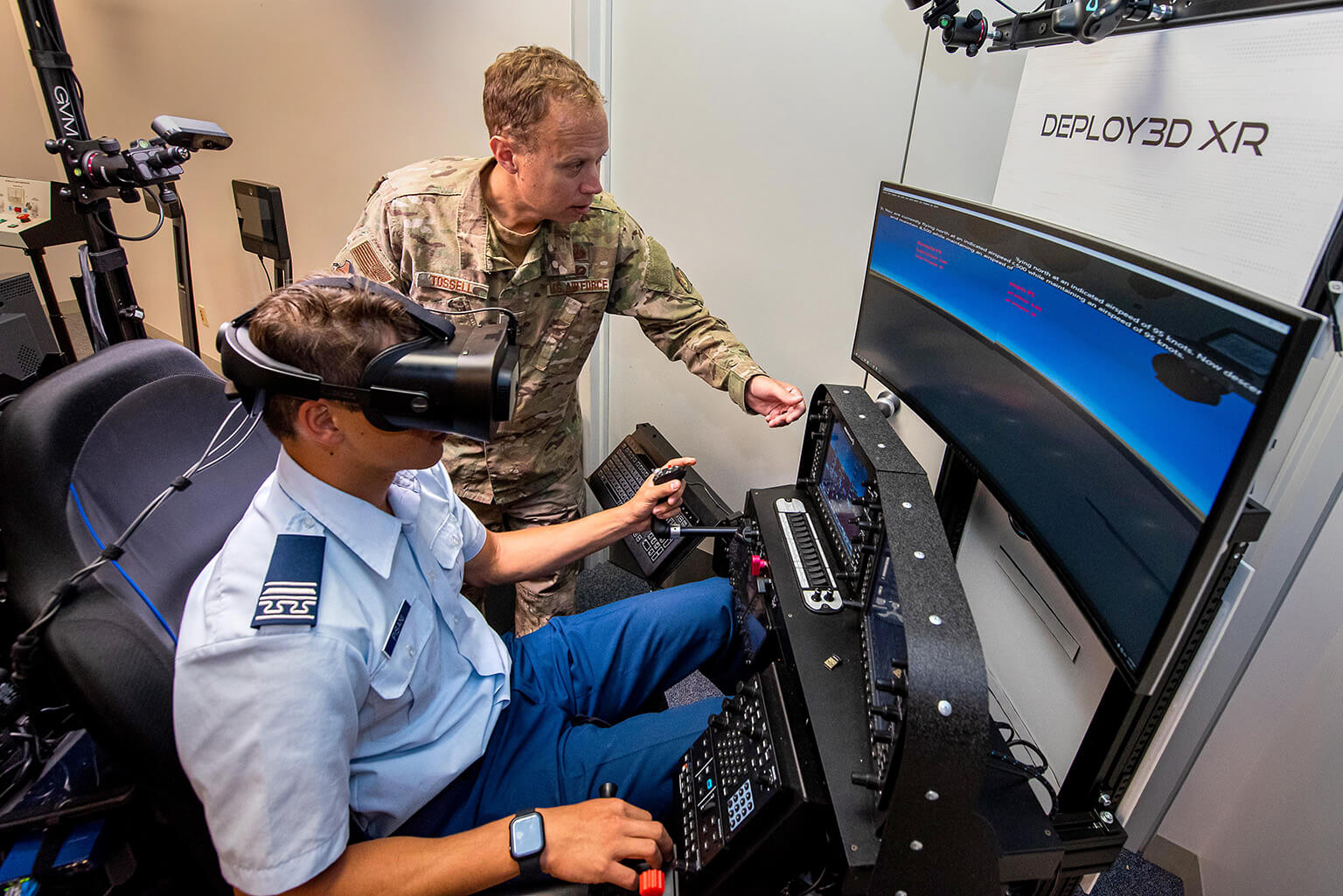 Warfighter Effectiveness Research Center training in simulator