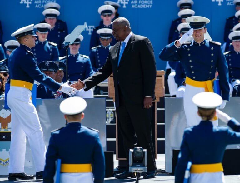 ‘Power of partnerships’ SECDEF gives commencement speech to AF Academy
