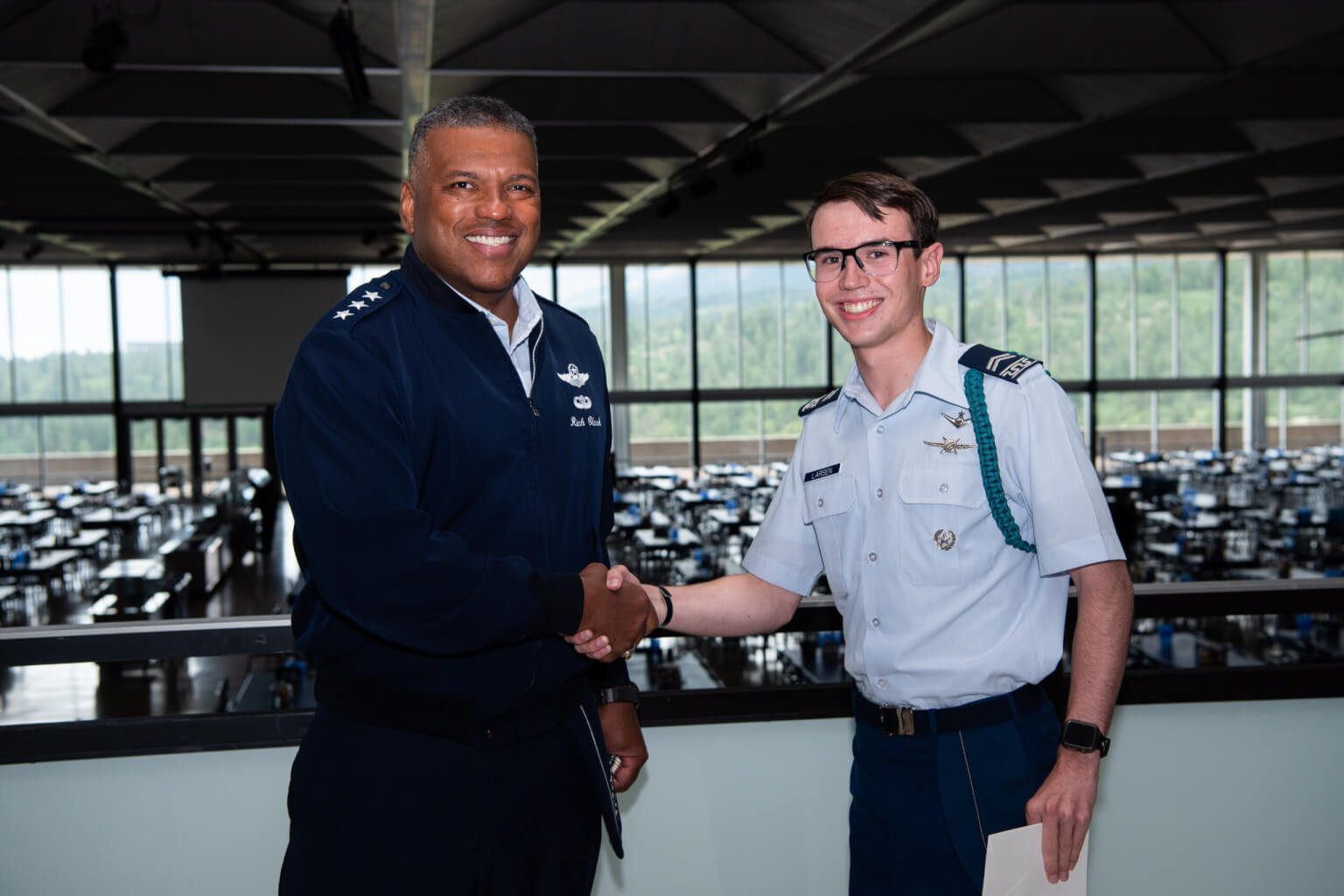 Lt Gen Clark with cadet