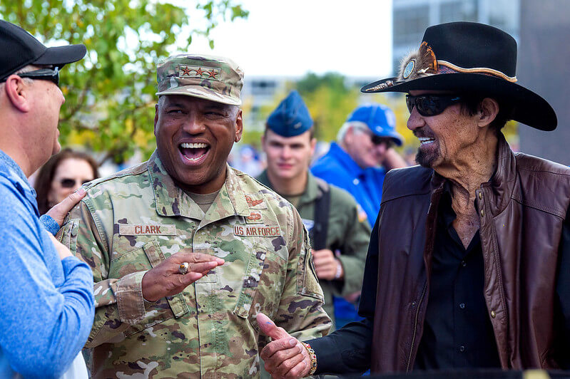 NASCAR Hall of Famer Richard Petty chats with General Clark