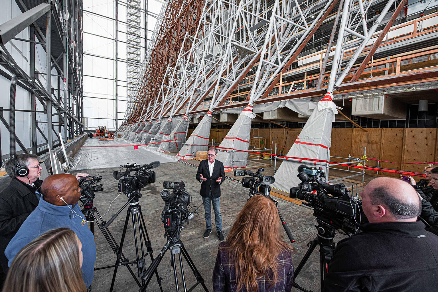 Air Force Academy architect explaining history