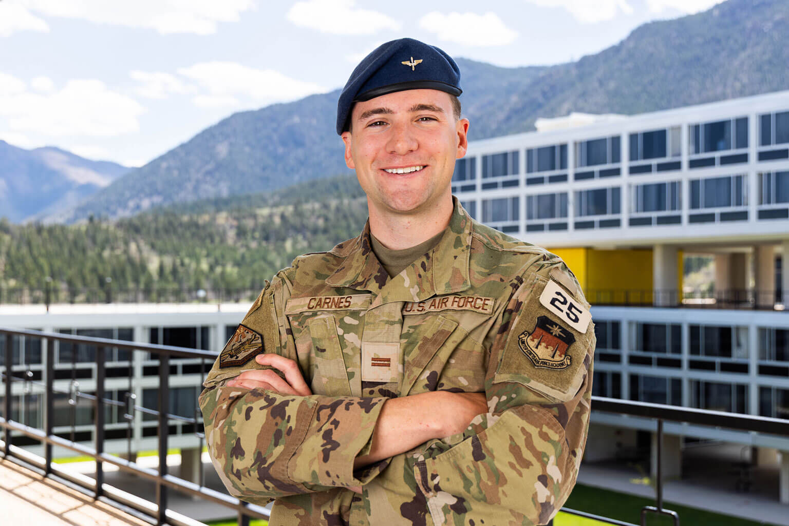U.S. Air Force 2nd Lt. Mark Carnes is pictured at Sijan Hall.