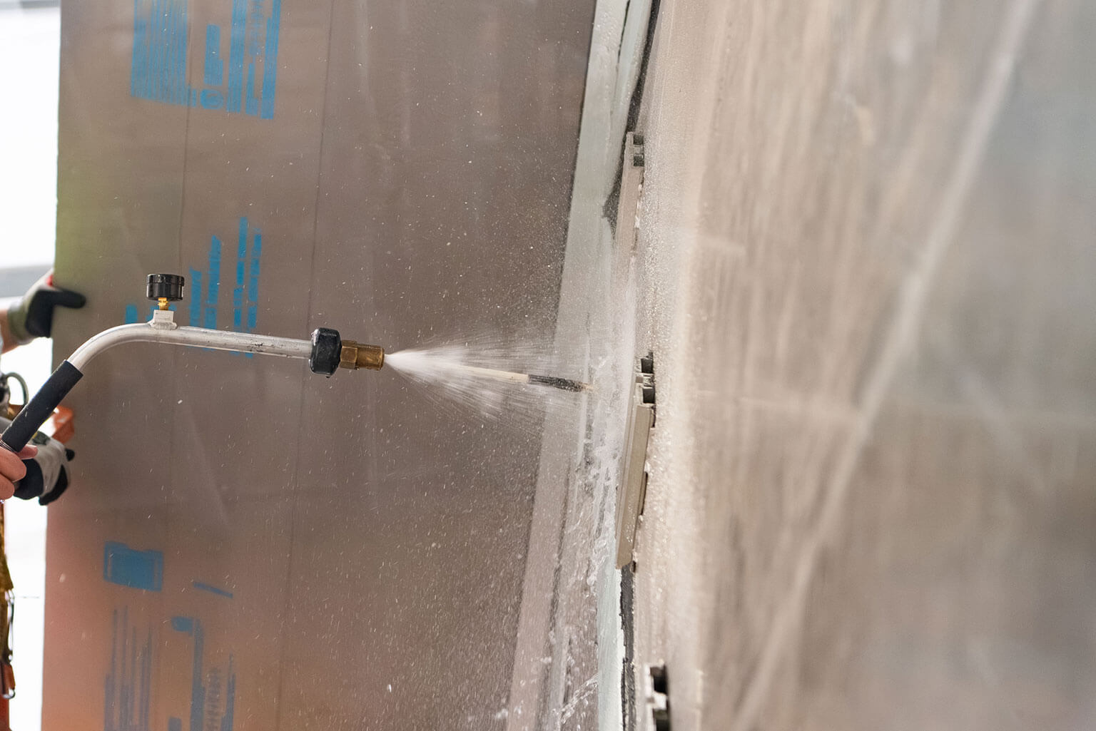 U.S. AIR FORCE ACADEMY, Colo. -- Water testing on the chapel at United States Air Force Academy. Built in 1963, the chapel serves as an inter-faith house of worship, and a haven where Airmen gain or build on their spiritual resilience and contributes to the Academy’s mission of building the character of cadets and developing future Air Force and Space Force leaders. (U.S. Air Force photo/Dylan Smith)