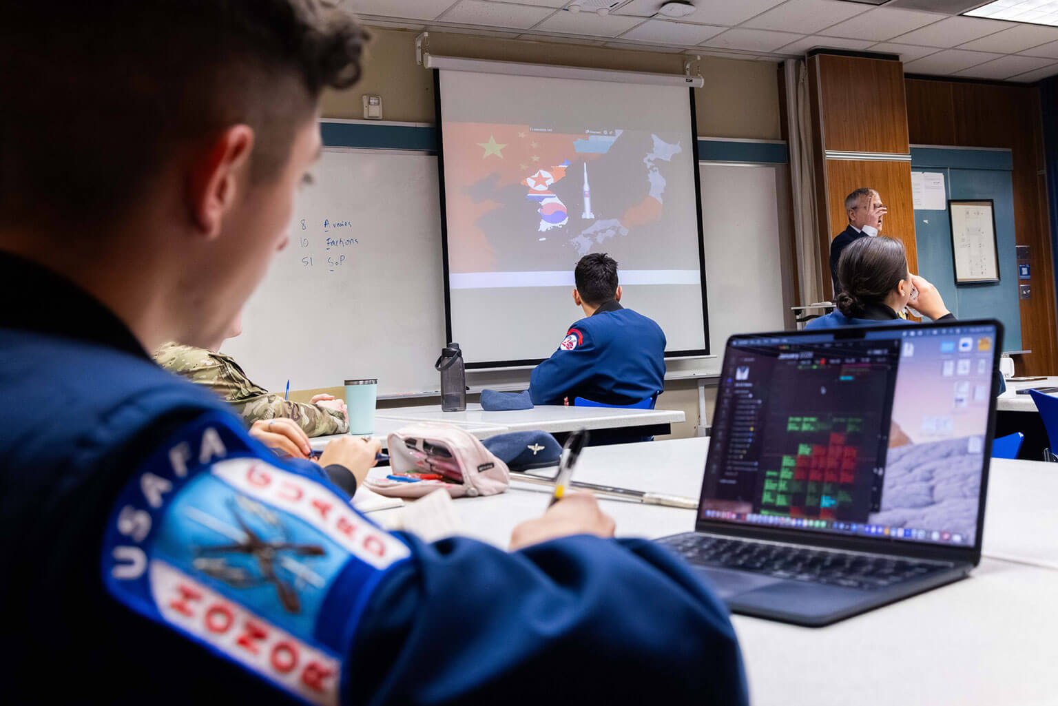 Cadet 1st Class Andrew Katz, a Nuclear Weapons and Strategy minor, learns about the nuclear enterprise, U.S. Air Force Academy, Colo., Jan. 27, 2026. The Nuclear Weapons and Strategy minor provides a pathway for cadets from all majors to build the technical and strategic foundation to lead the U.S. Air Force in the second nuclear age. (U.S. Air Force photo by Trevor Cokley)