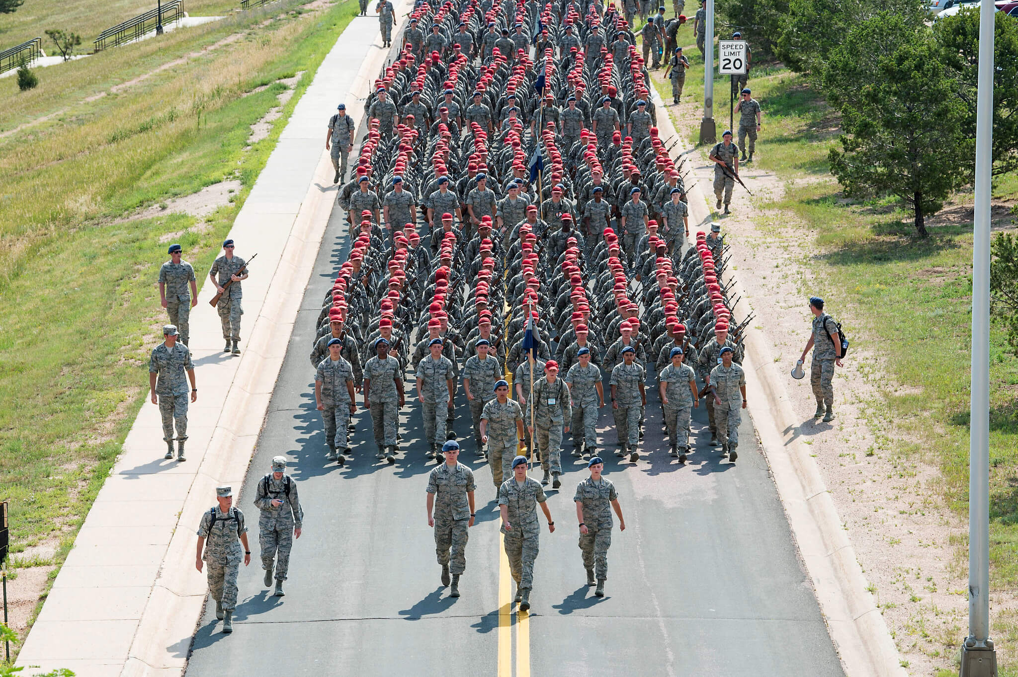 Cadets march back