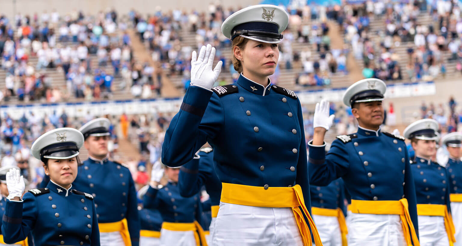 Cadets taking the oath