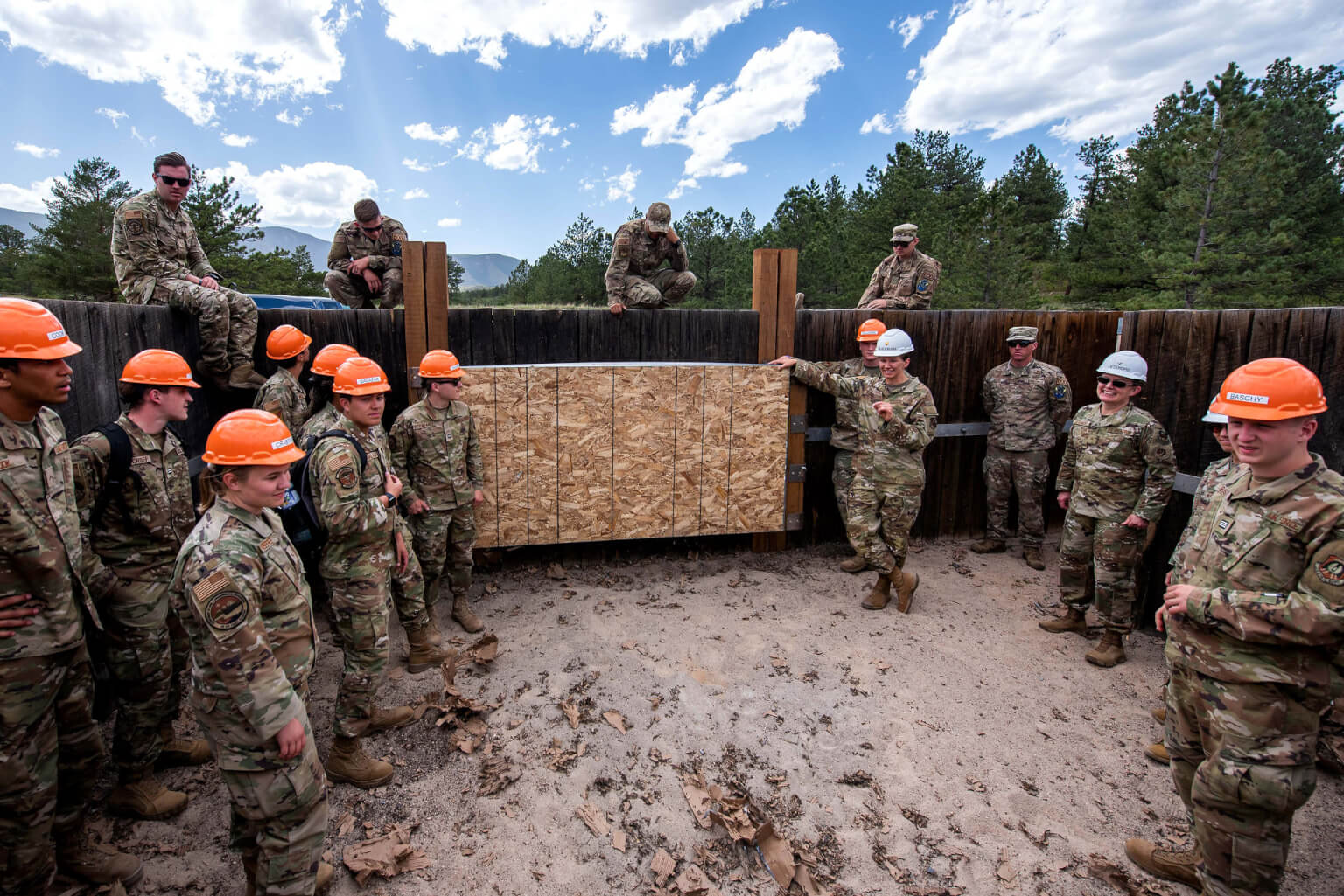 cadets taking part in the department of civil and environmental engineering's Field Engineering Readiness Laboratory in Jacks Valley
