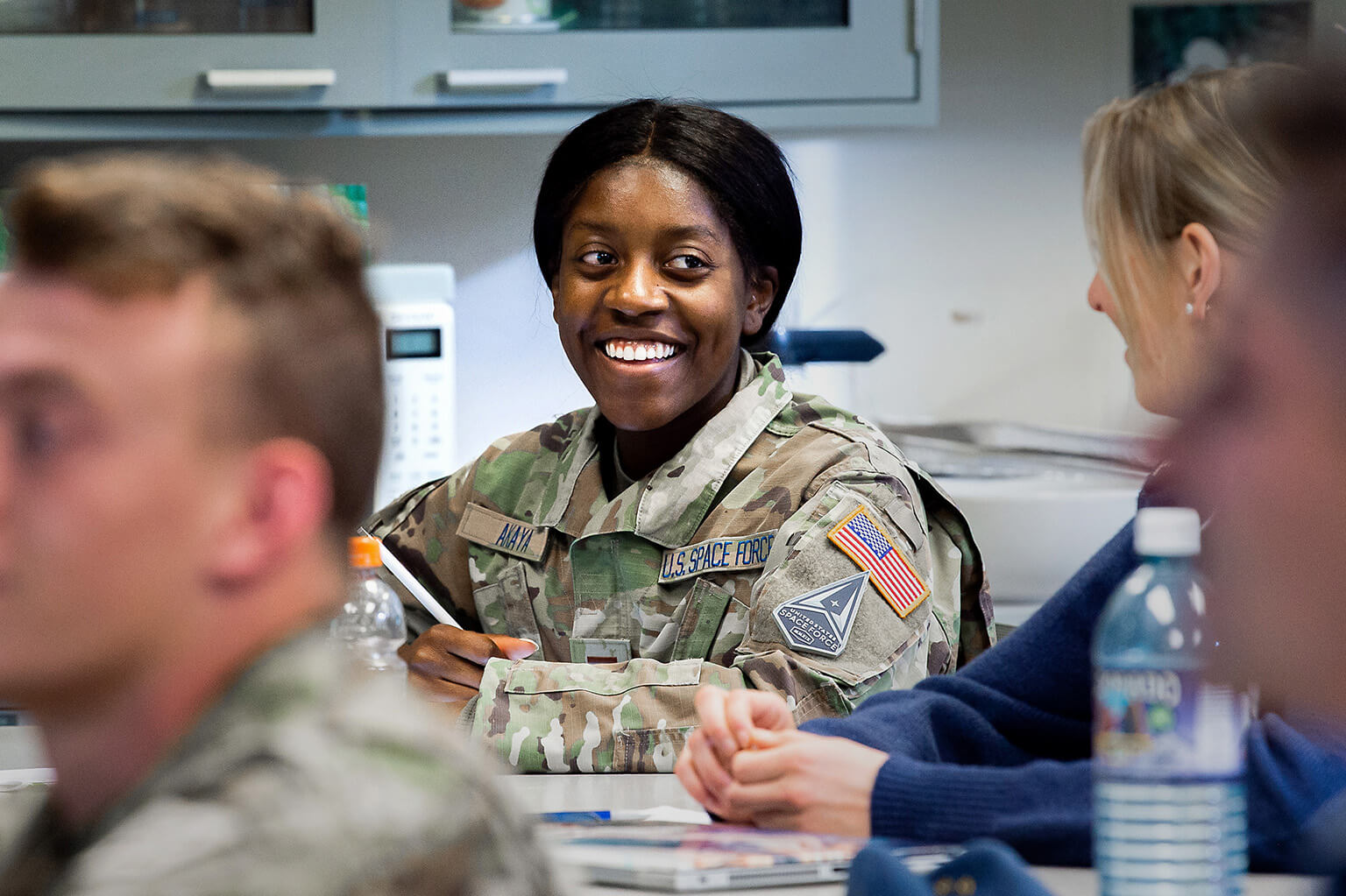 female cadet in classroom