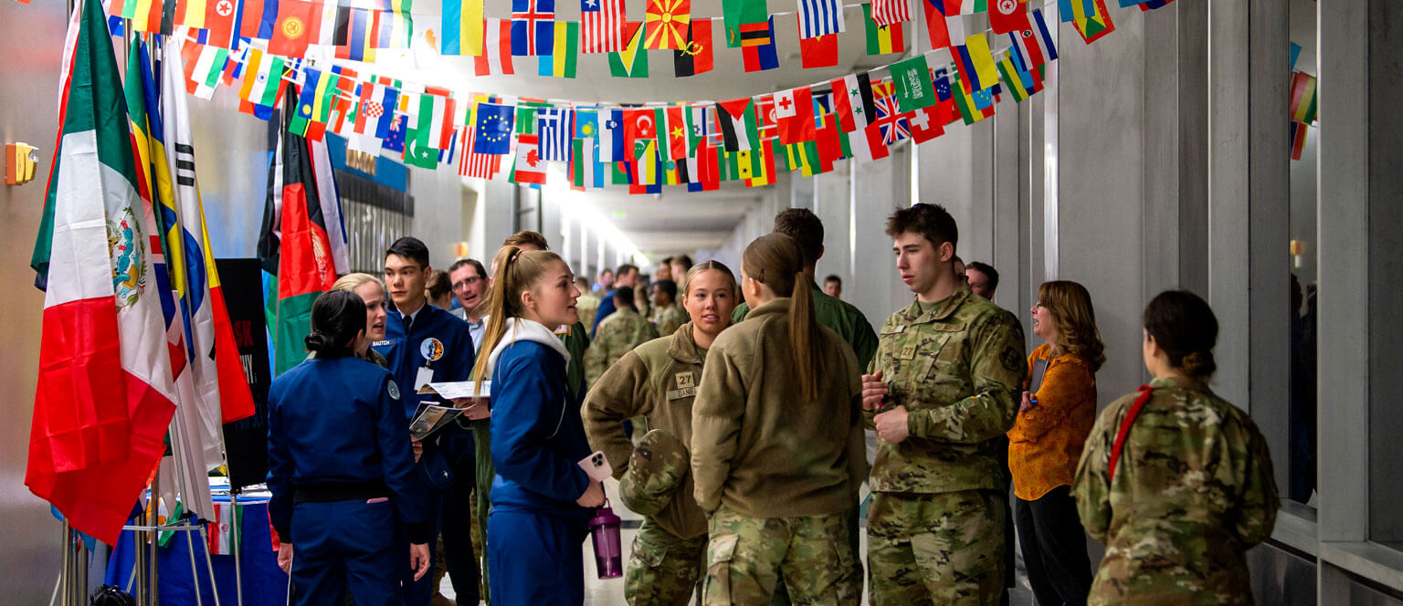Cadets discussing Foreign Area Studies topics.