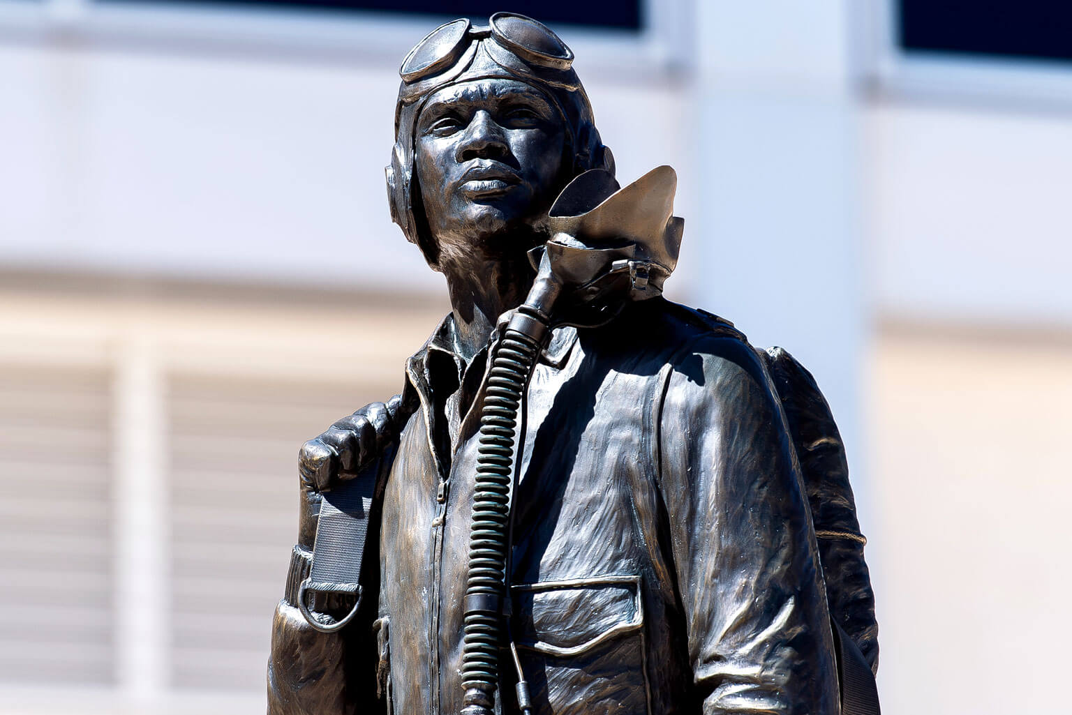 The Tuskegee Airman statue is pictured at the U.S. Air Force Academy Honor Court.