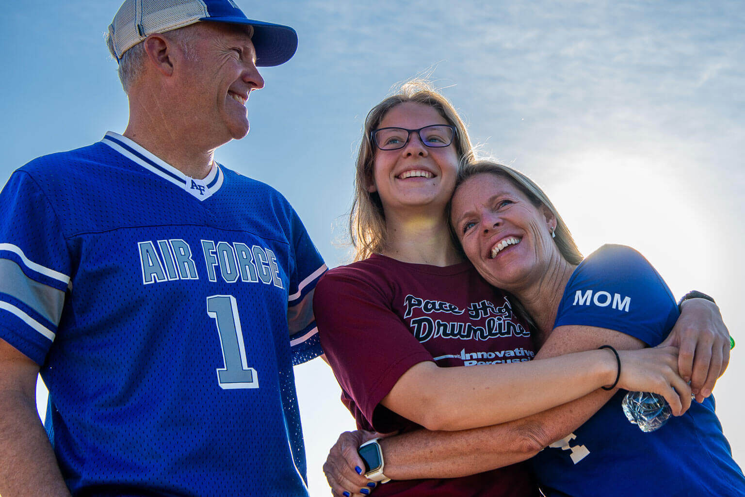 U.S. Air Force Academy appointee taking photos with family members before being dropped off at the Holaday Athletic Center for In-processing Day. U.S. Air Force Academy appointee taking photos with family members before being dropped off at the Holaday Athletic Center for In-processing Day.