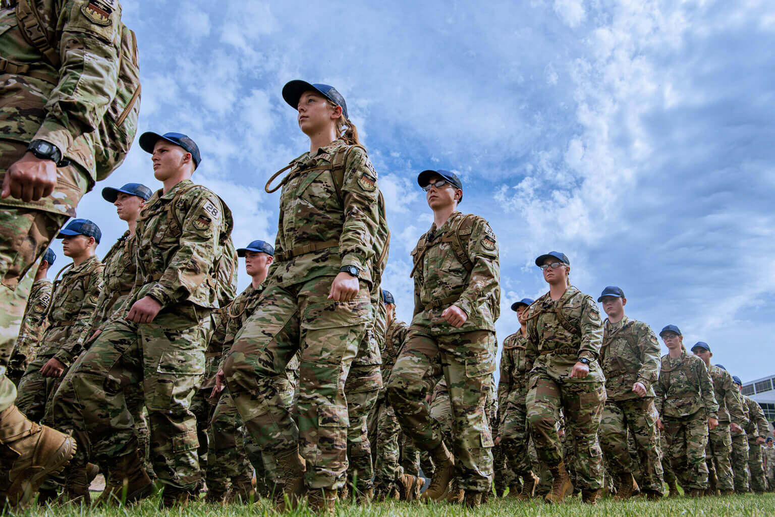 Basic Cadets marching onto Stillman Field for the first time after In-processing Day. Basic Cadets marching onto Stillman Field for the first time after In-processing Day.