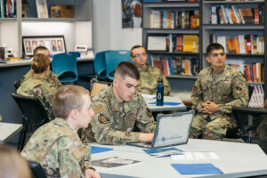 Cadets receive personalized instruction at the Academic Success Center Cadets receive personalized instruction at the Academic Success Center