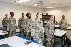 Cadets receive personalized instruction at the Academic Success Center Cadets receive personalized instruction at the Academic Success Center