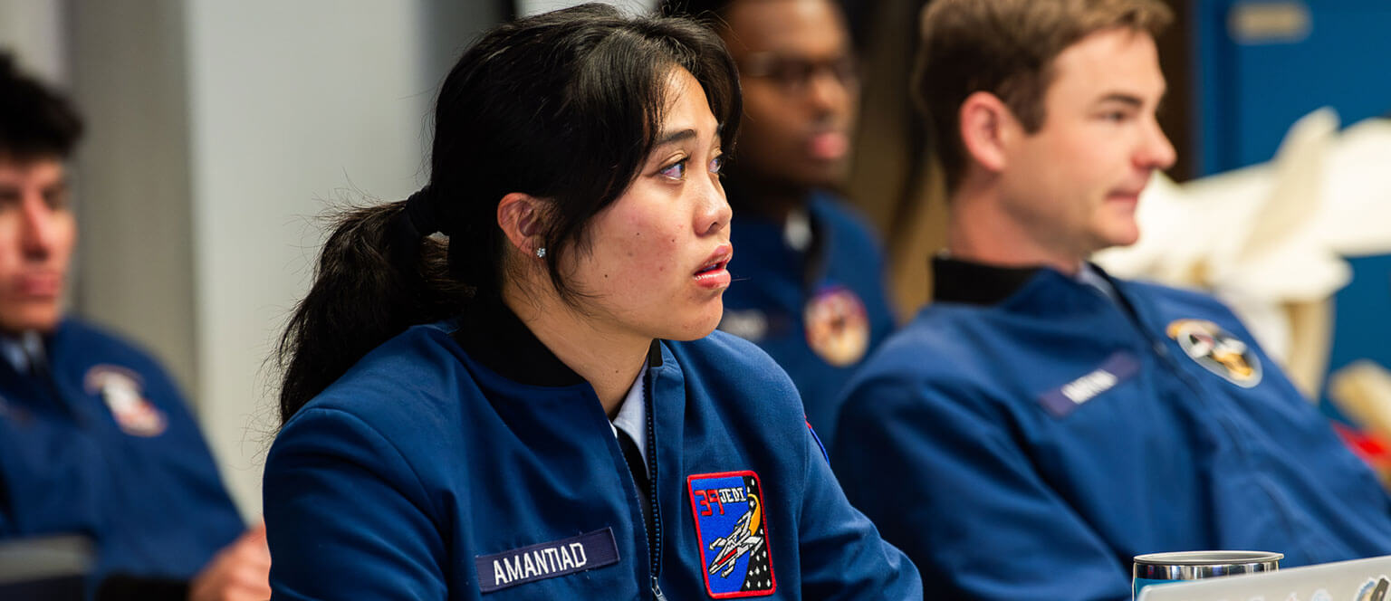 Cadets in a classroom.
