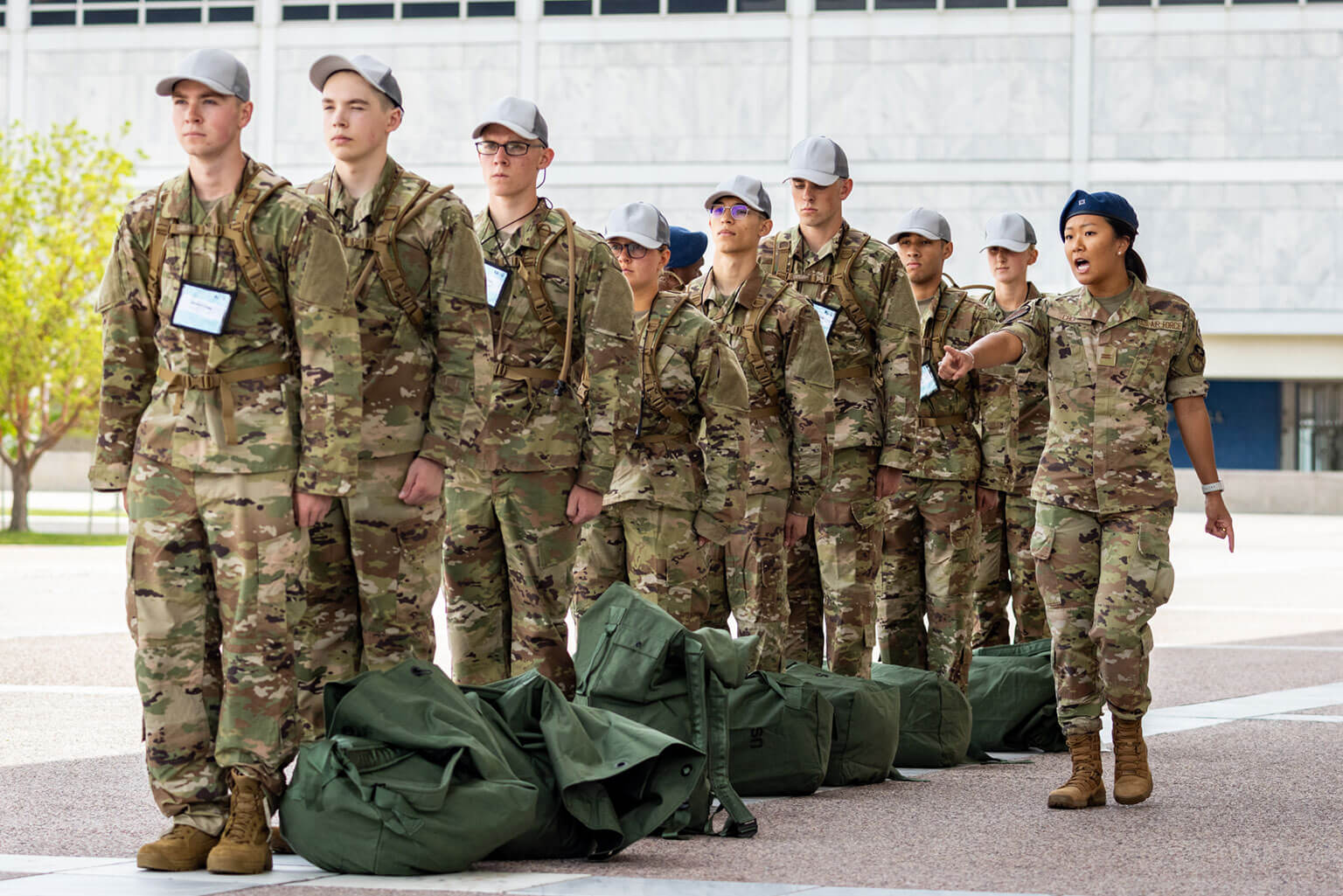 Basic cadets continue to receive instructions from cadet cadre throughout the day. (U.S. Air Force photo by Jonathan Suni) 