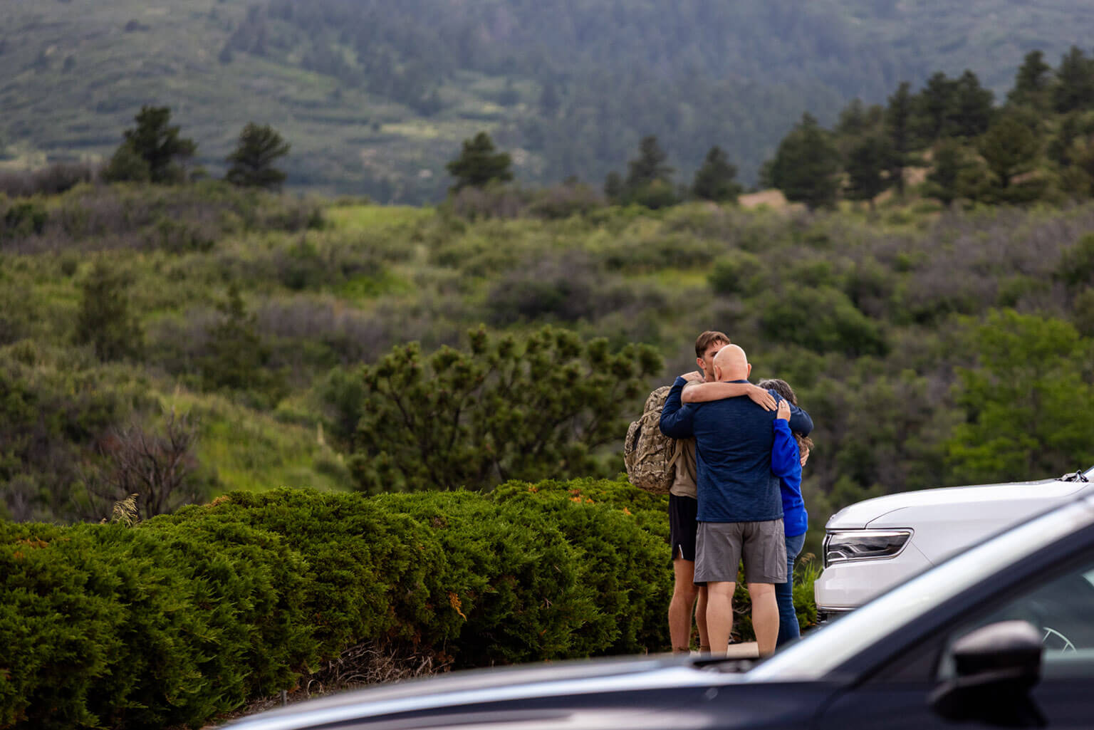The next time these family will reconnect will be on August 6, 2025 after the Acceptance Day Parade at the U.S. Air Force Academy. (U.S. Air Force photo by Jonathan Suni)