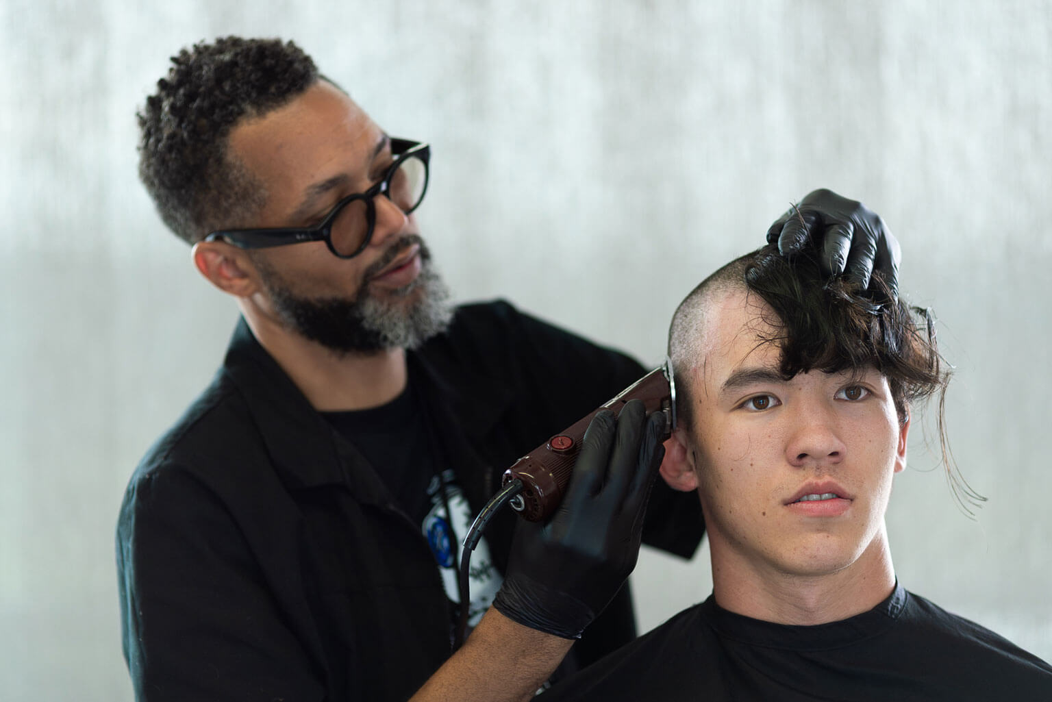 All basic male basic cadets get their hair shaved on In-processing Day. (U.S. Air Force photo by Ray Bahner)