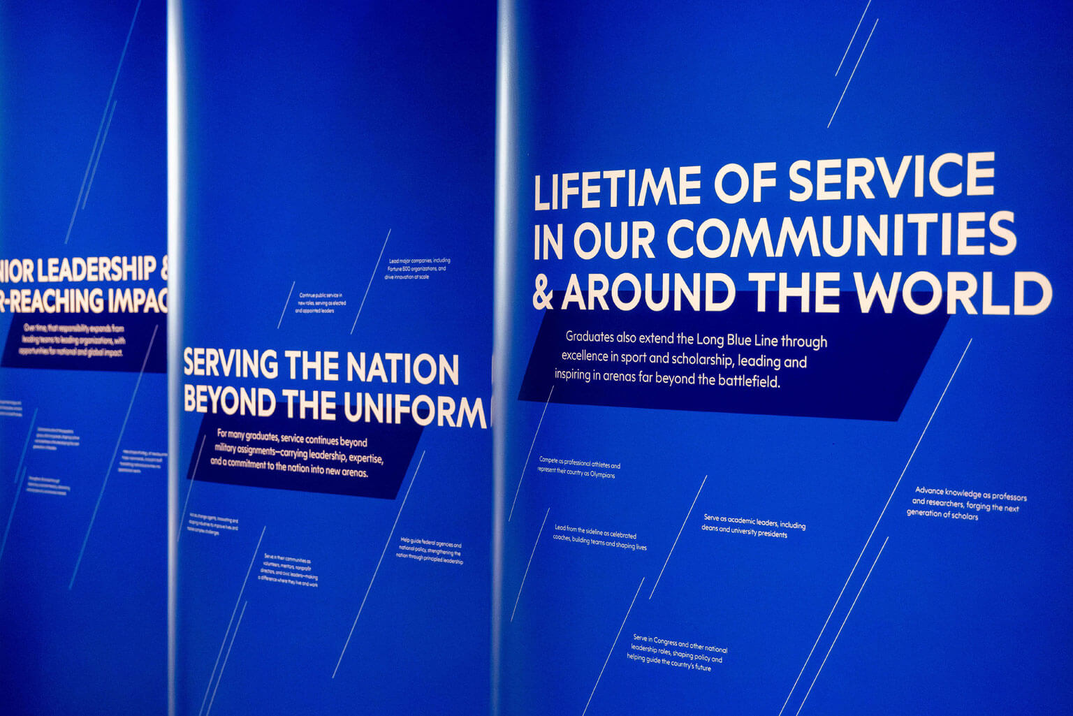 A blue banner displaying the phrase 