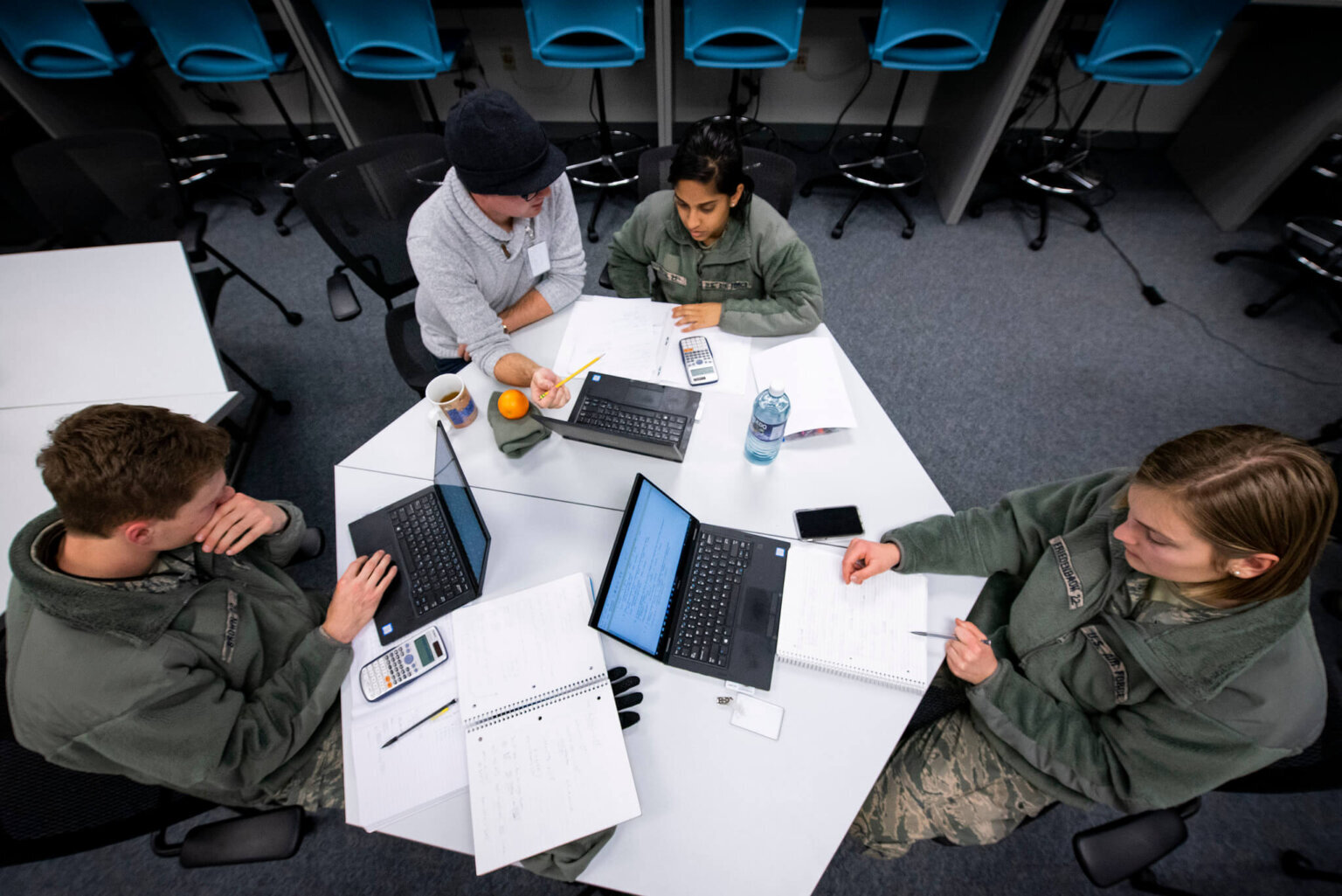 Cadets at the Air Force Academy said the school’s Academic Success Center in Cadets spent time with a faculty member at the U.S. Air Force Academy's Academic Success Center