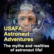 Graphic image of astronaut.