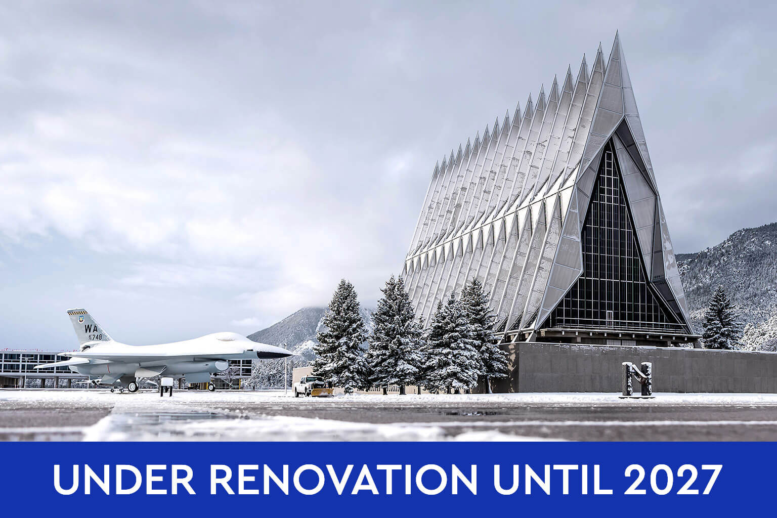 Cadet Chapel after snowstorm