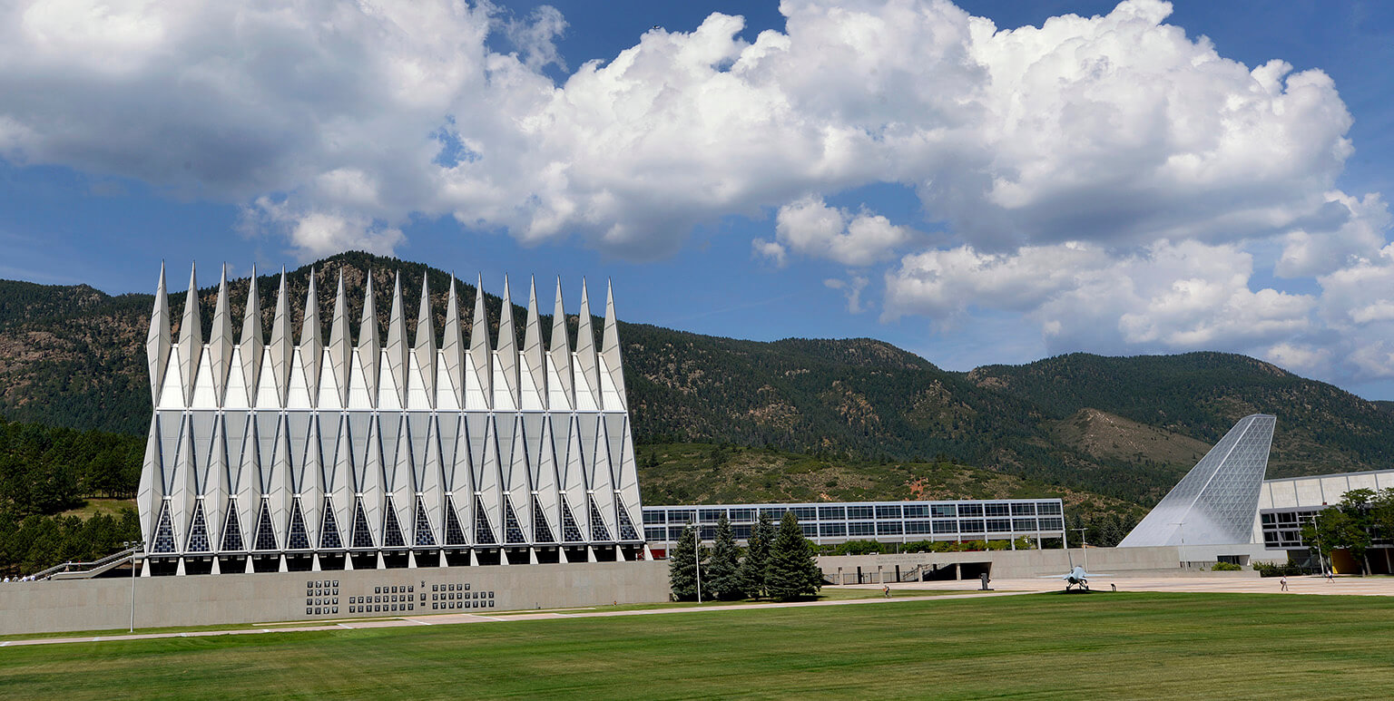 Cadet Chapel view from Terrazzo