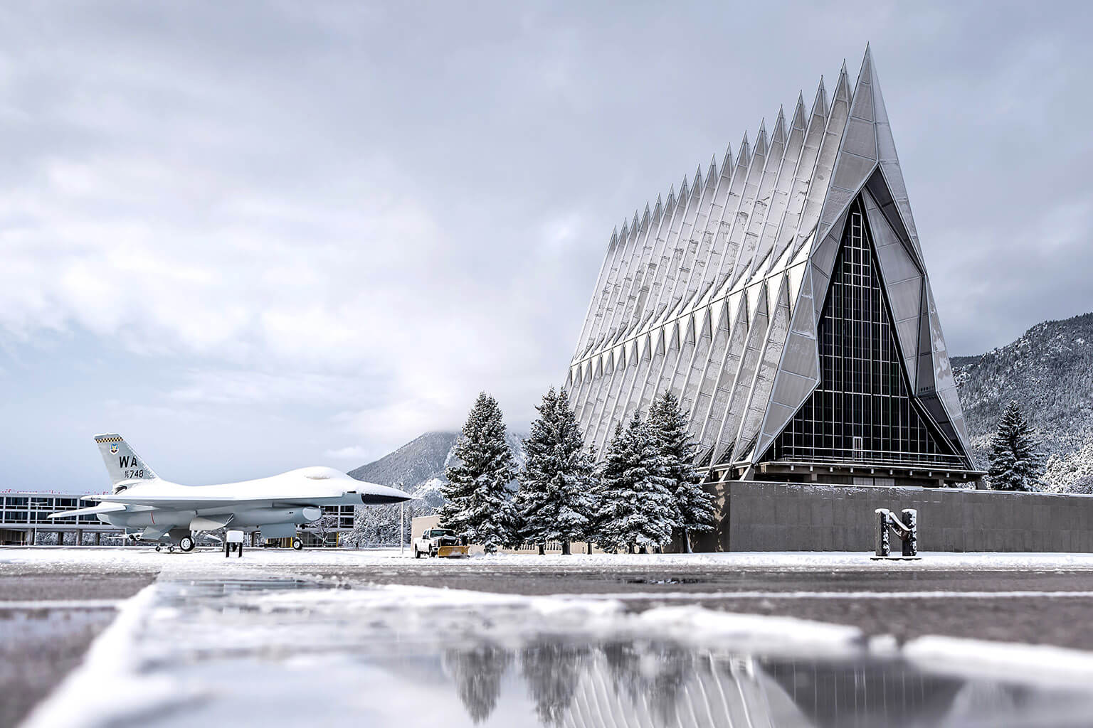 Cadet Chapel after snowstorm