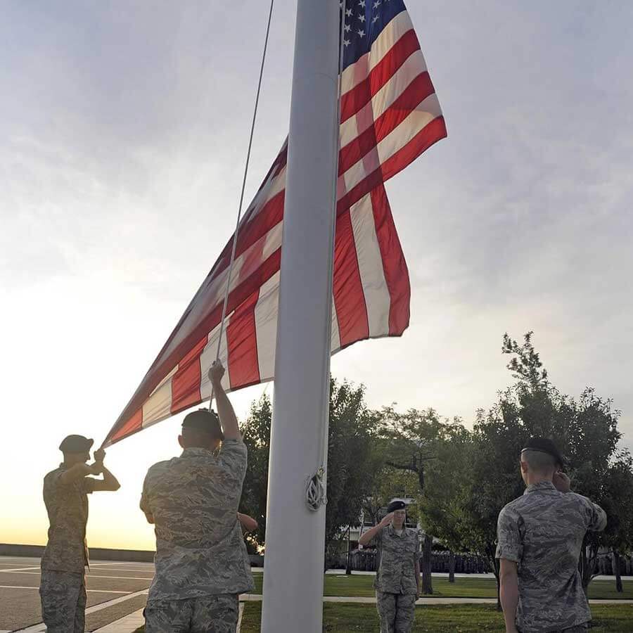 Cadet Honor Guard flagraising