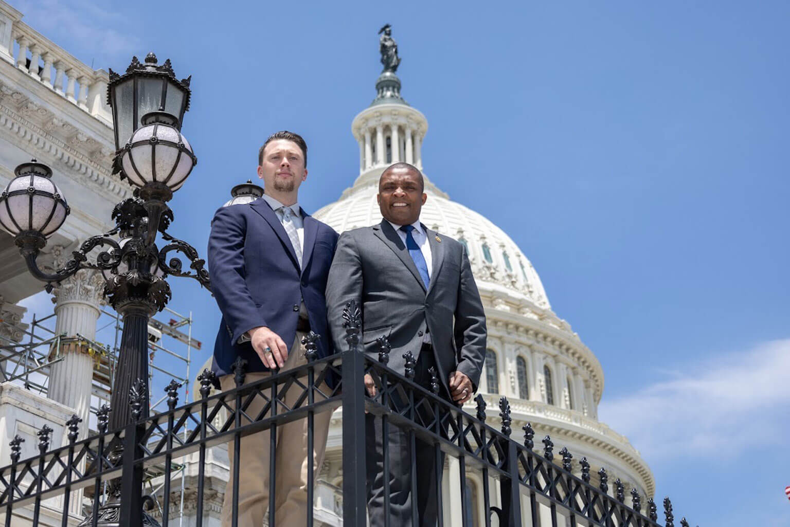 Cadet 1st Class Caleb Kavanaugh with Congressman Don Davis at the United States Capitol, Washington D.C.