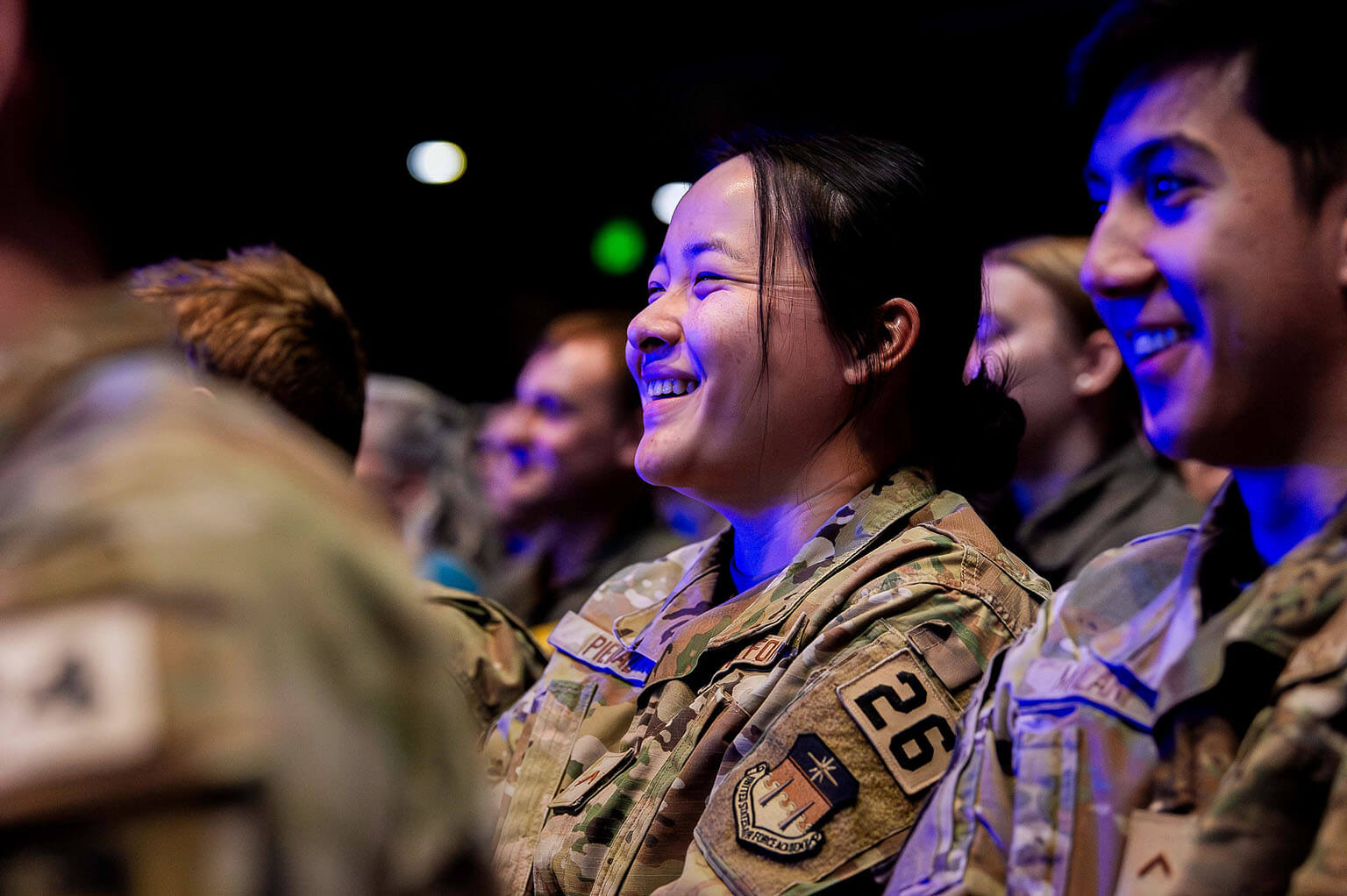 Cadets listening to a lecture at the U.S. Air Force Academy.