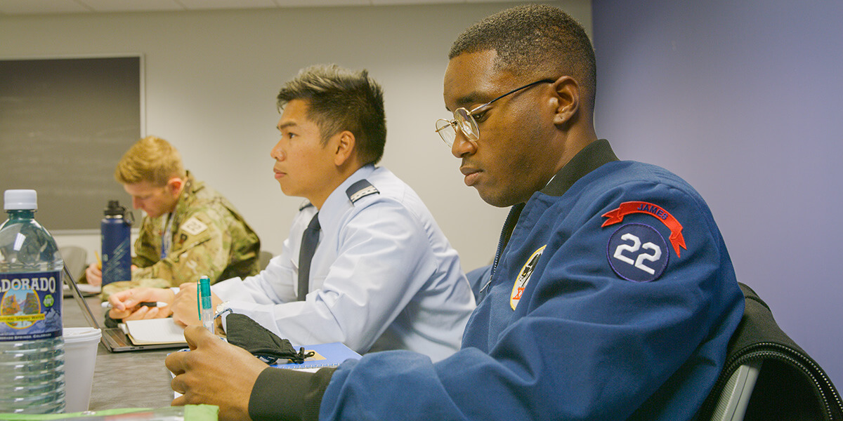 Image of cadets in a classroom.