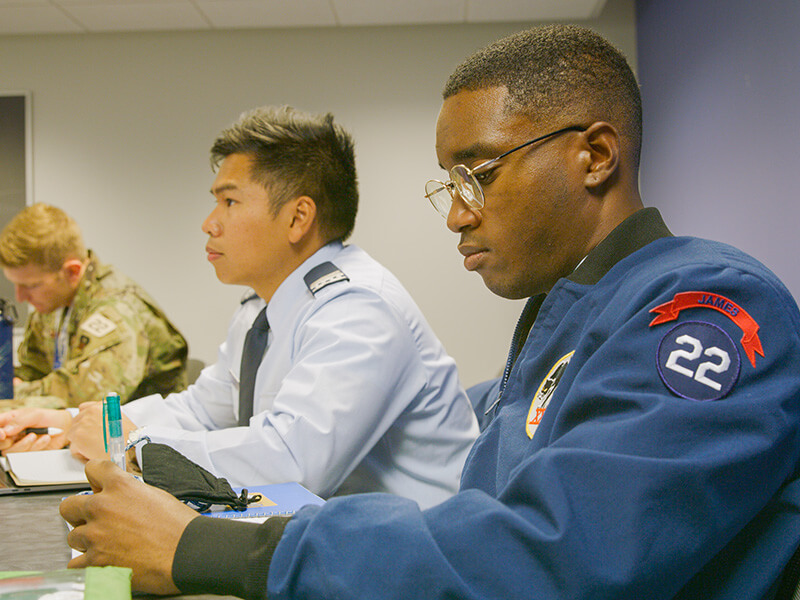 Image of cadets in a classroom.