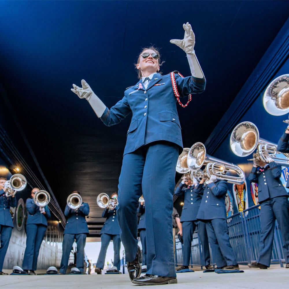 Drum and Bugle Corps in a drumline