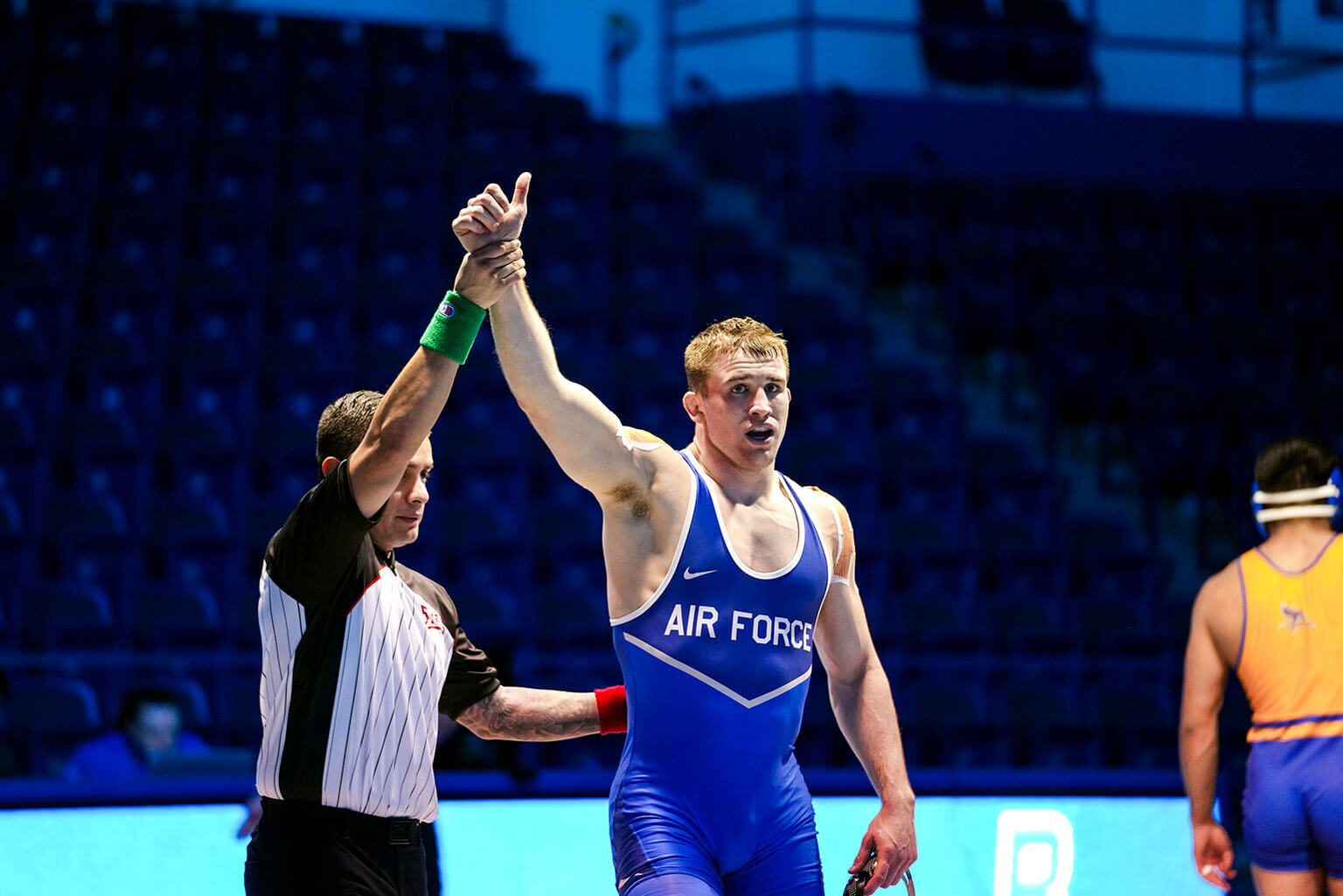 Cadet 1st Class Sam Wolf compiled a 58-23 record during his intercollegiate wrestling career.