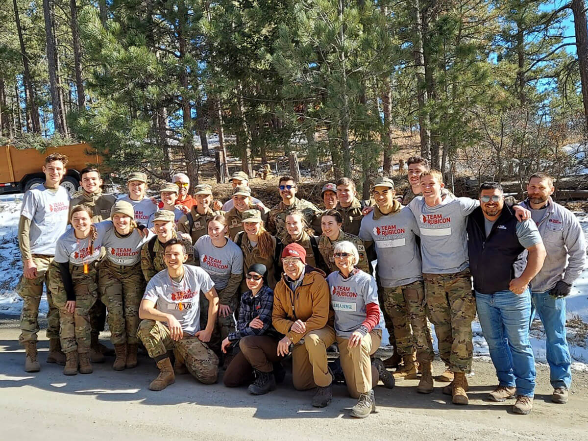 Cadets with Team Rubicon