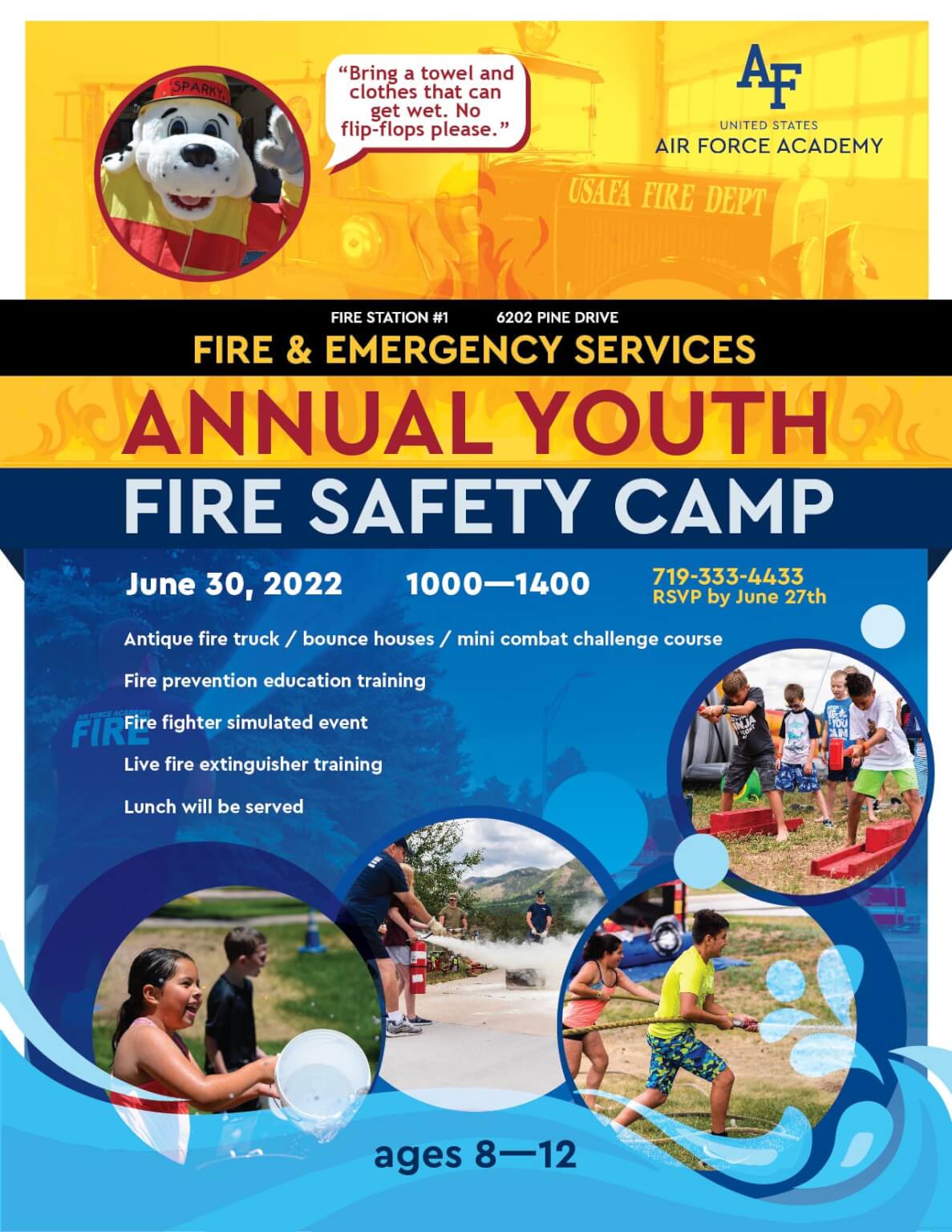 Advertisement for Fire Safety Camp