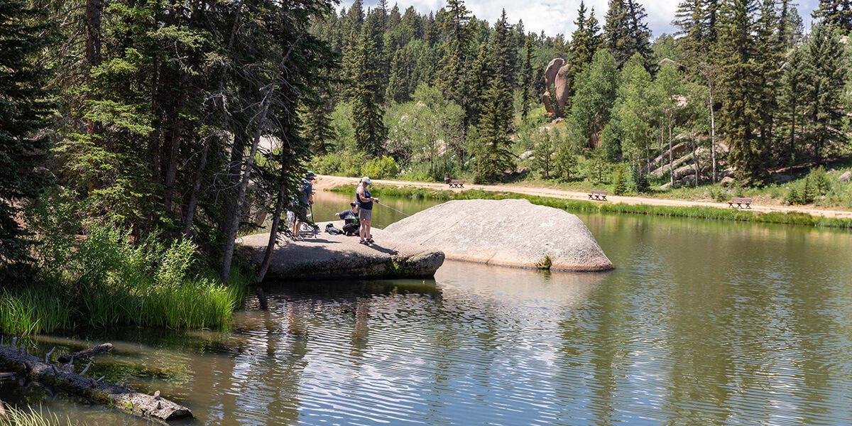 People fishing at Farish Lake