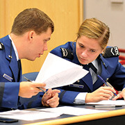 image of Cadet competing in Forensics.