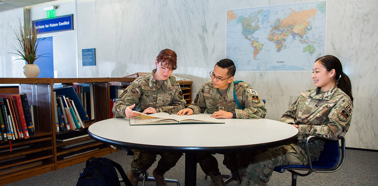 cadets at table